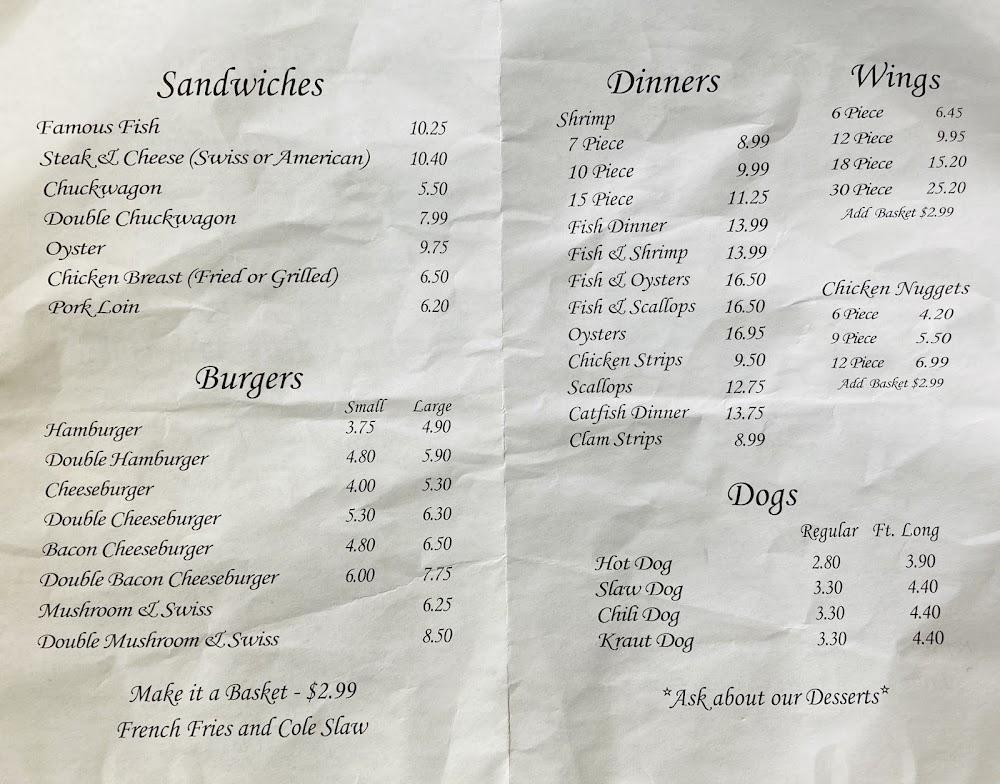 Bantam Chef Menu image 2